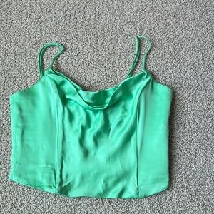 Zara corset Cowl Neck Top